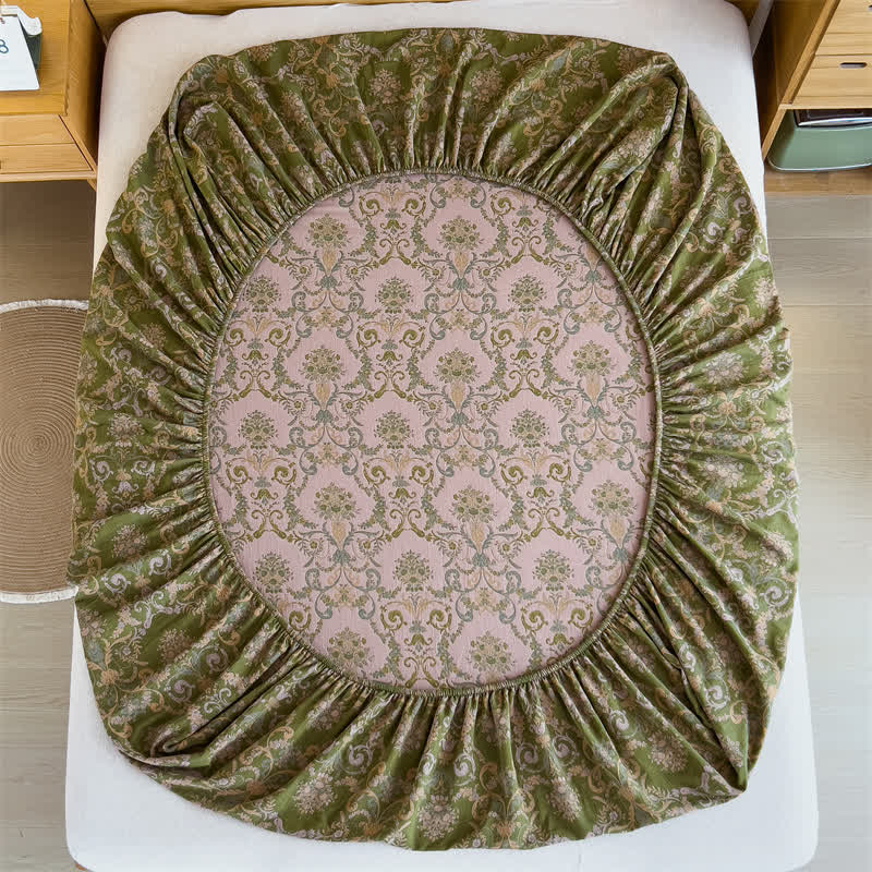 Vintage Elegant Cotton Gauze Fitted Sheet - image 6