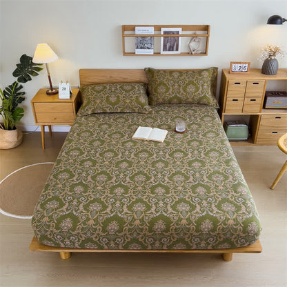 Vintage Elegant Cotton Gauze Fitted Sheet - image 2