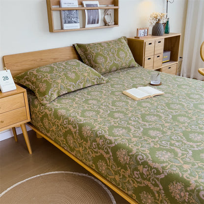 Vintage Elegant Cotton Gauze Fitted Sheet - image 4