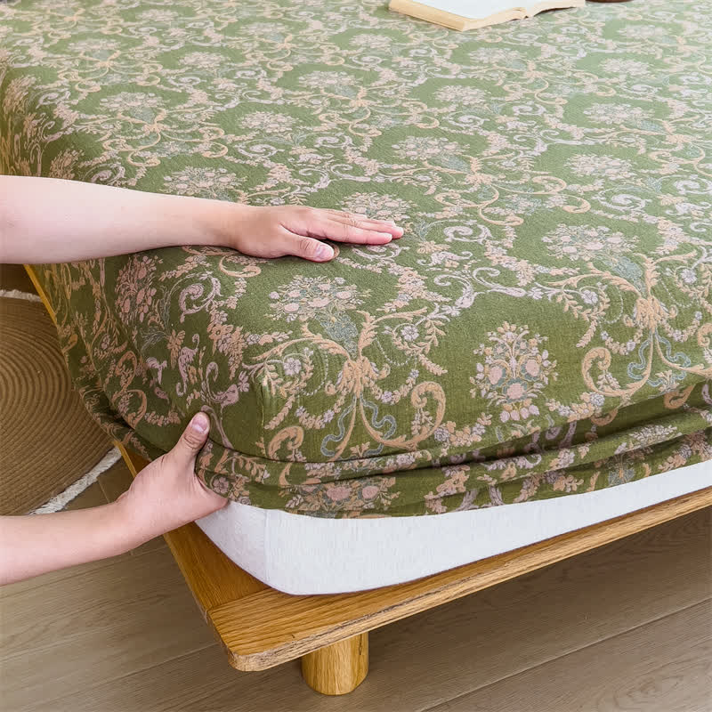 Vintage Elegant Cotton Gauze Fitted Sheet - image 7