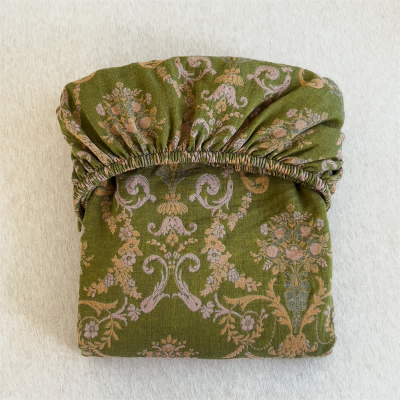 Vintage Elegant Cotton Gauze Fitted Sheet - image 9