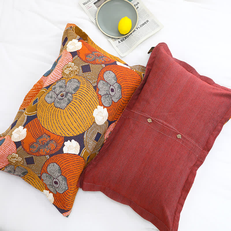 Colorful Persimmon Cotton Gauze Reversible Quilt - image 11