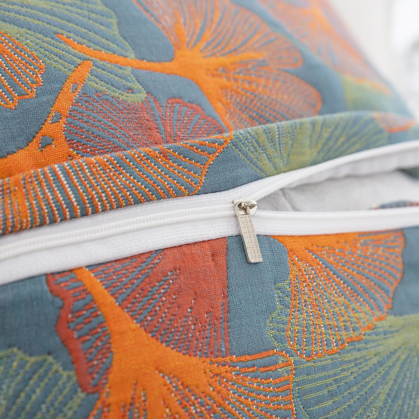 Yarn-dyed Ginkgo Leaf Cotton Gauze Pillowcases(2PCS) - image 5