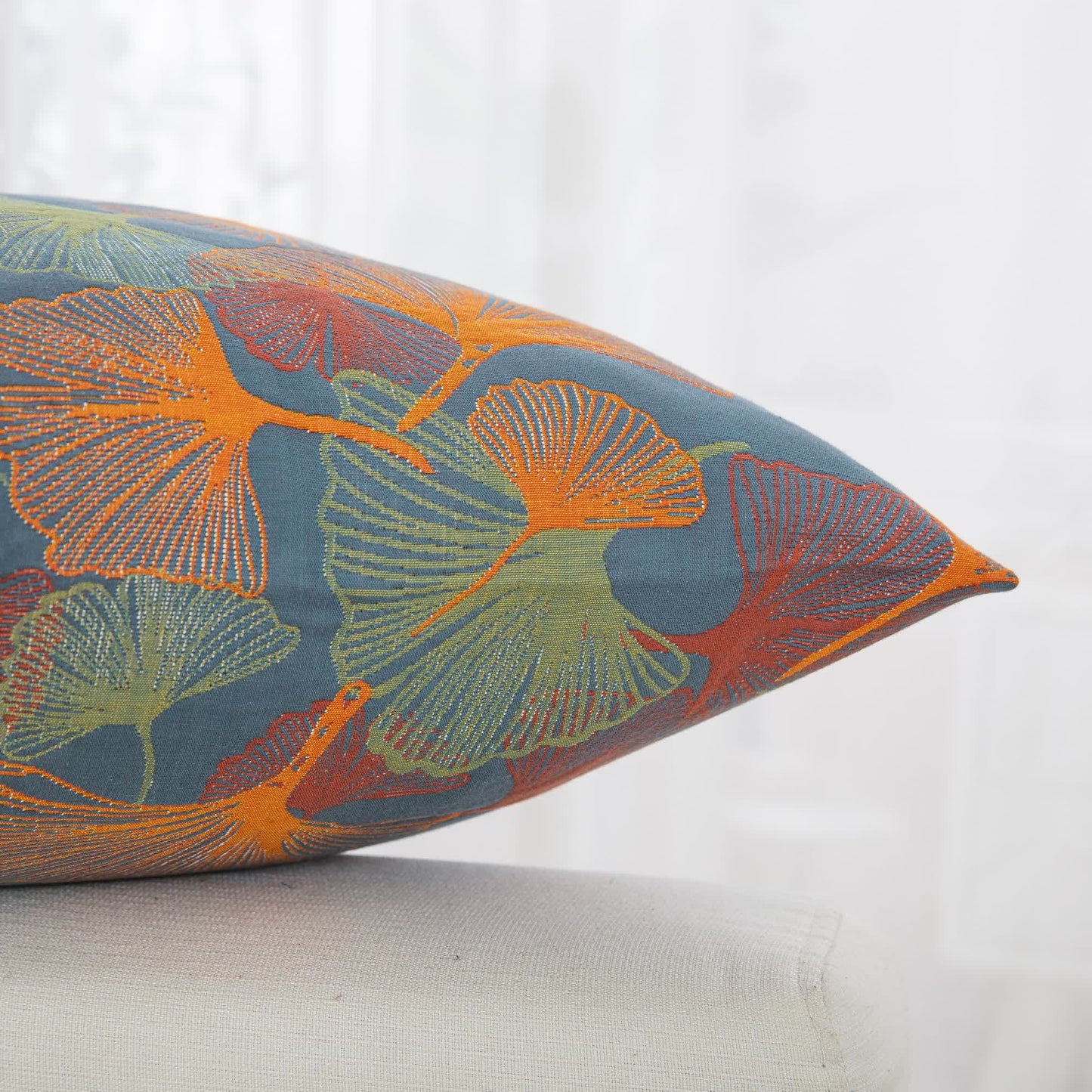 Yarn-dyed Ginkgo Leaf Cotton Gauze Pillowcases(2PCS) - image 4