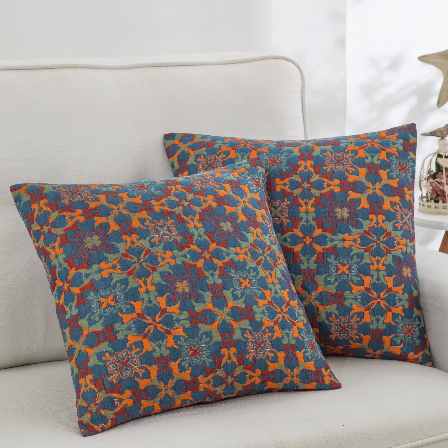 Bohemian Mandala Cotton Gauze Pillowcases(2PCS) - 18" x 18" - image 0