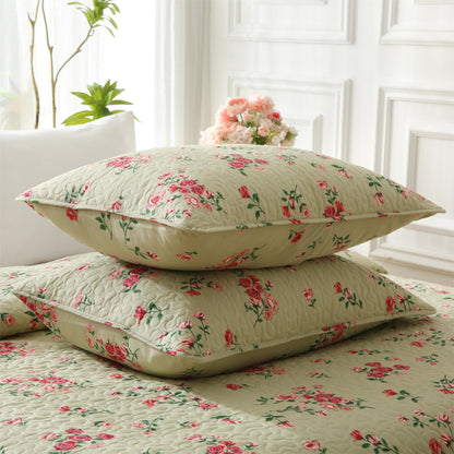 Elegant Rose Quilted Cotton Bedding - 2pcs Pillowcases - 19" x 29" - image 7