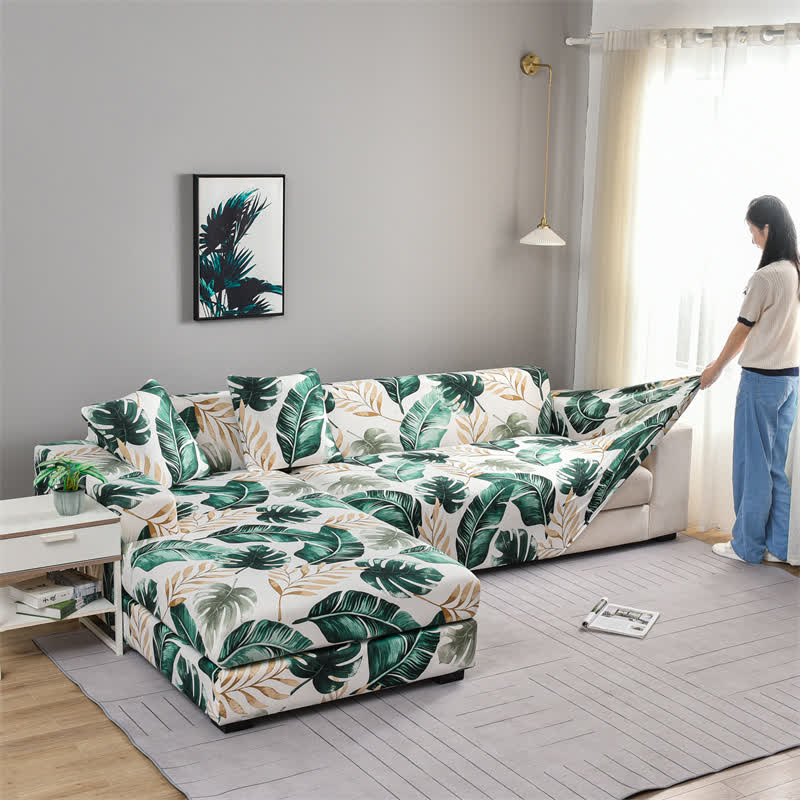Banana Leaf Elastic Stretchable Couch Cover - image 5