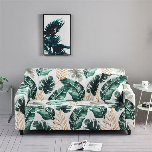 Banana Leaf Elastic Stretchable Couch Cover - 4-Seater 92" - 118" (235cm - 300 cm) - image 0