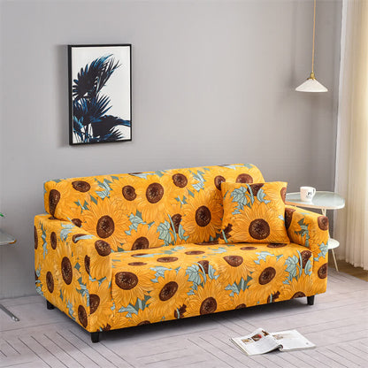 Elastic Stretchable Rural Sunflower Couch Cover - image 3