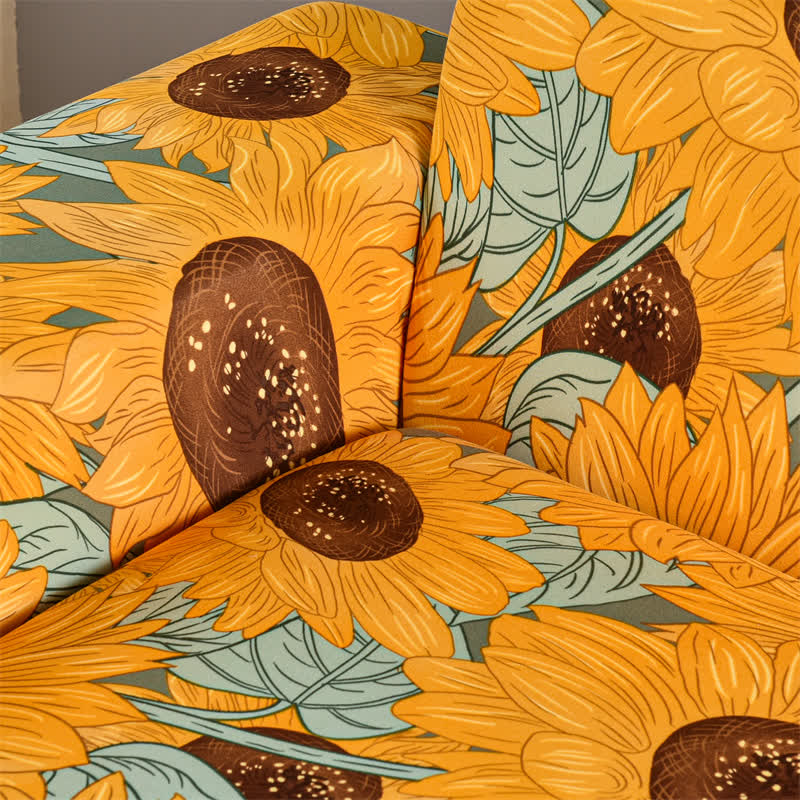 Elastic Stretchable Rural Sunflower Couch Cover - image 10