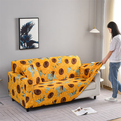 Elastic Stretchable Rural Sunflower Couch Cover - image 1