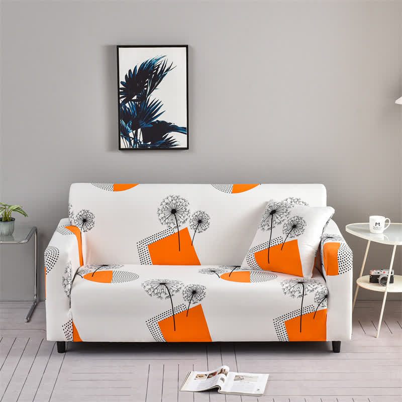 Geometry Dandelion Stretchable Sofa Slipcover - 4-Seater 92" - 118" (235cm - 300 cm) - image 0