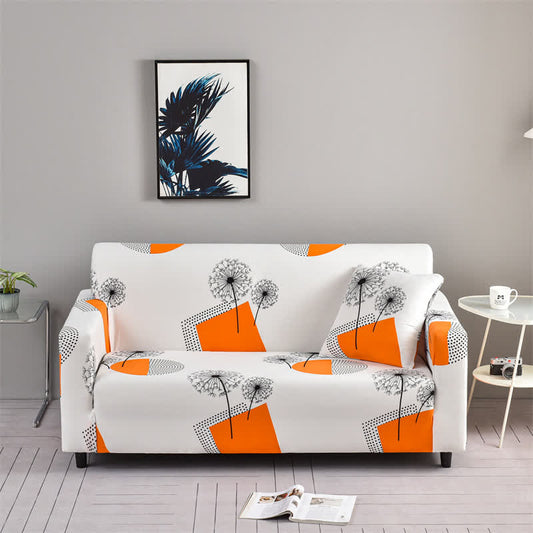 Geometry Dandelion Stretchable Sofa Slipcover - 4-Seater 92" - 118" (235cm - 300 cm) - image 0