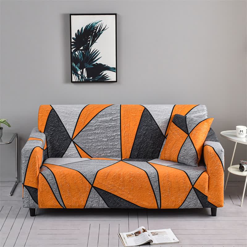 Elastic Modern Geometric Soft Sofa Cover - 4-Seater 92" - 118" (235cm - 300 cm) - image 0