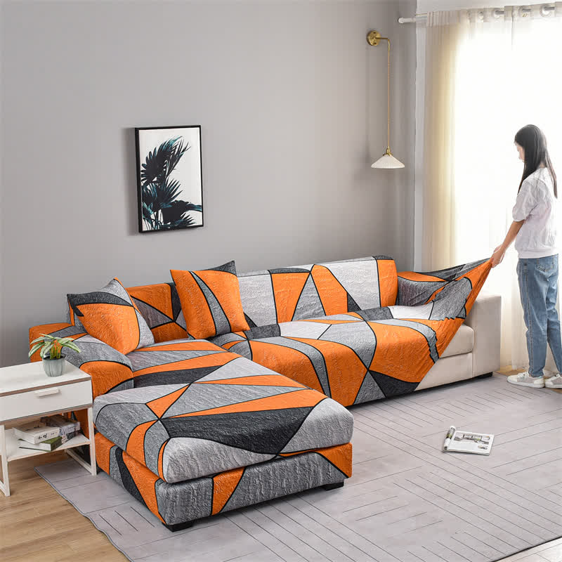 Elastic Modern Geometric Soft Sofa Cover - image 8