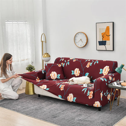 Elegant Flower Elastic Stretchable Couch Cover - image 2