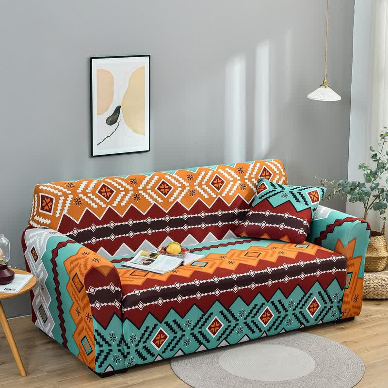 Navajo Style Elastic Stretchable Couch Cover - image 2