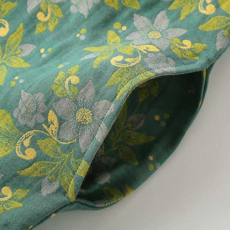 Jacquard Cotton Gauze Floral Nightgown - image 4