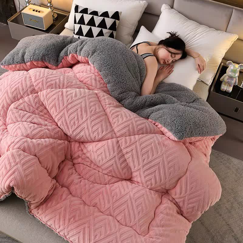 Thick Sherpa Winter Blanket with Quilt Core - image 34