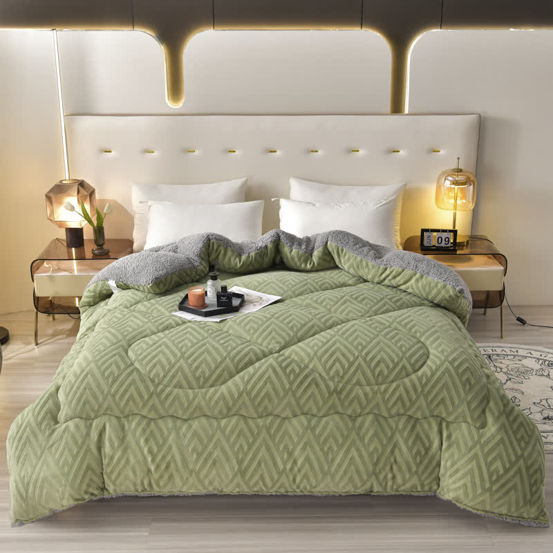 Thick Sherpa Winter Blanket with Quilt Core - image 22