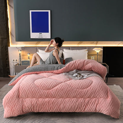 Thick Sherpa Winter Blanket with Quilt Core - image 35