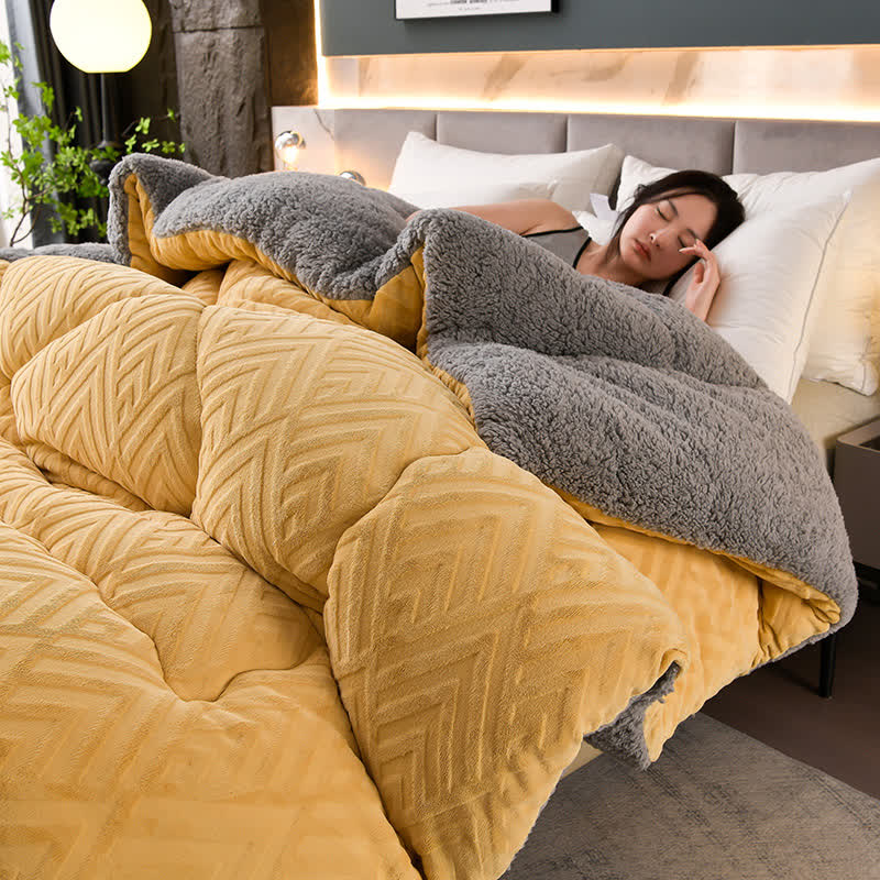 Thick Sherpa Winter Blanket with Quilt Core - image 28