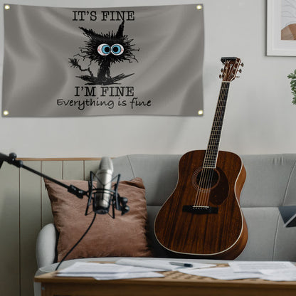 IT'S FINE Funny Decorative Tapestry Blanket - image 1