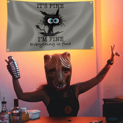 IT'S FINE Funny Decorative Tapestry Blanket - 35" x 59" - image 0