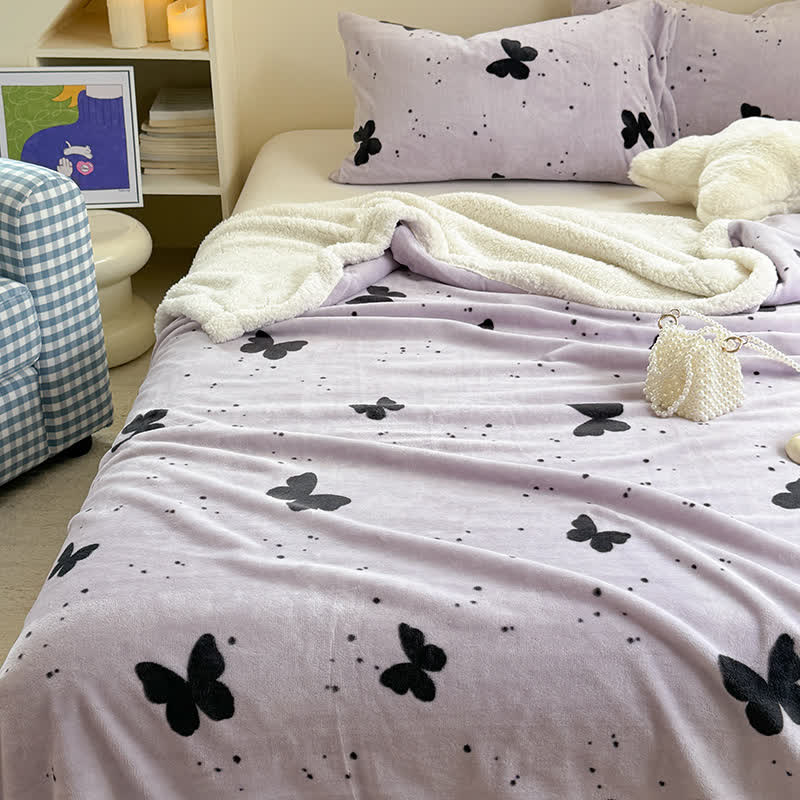 Rustic Butterfly Sherpa Throw Blanket - image 3