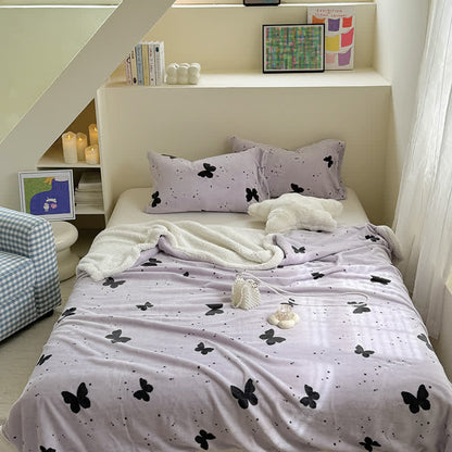 Rustic Butterfly Sherpa Throw Blanket - image 1