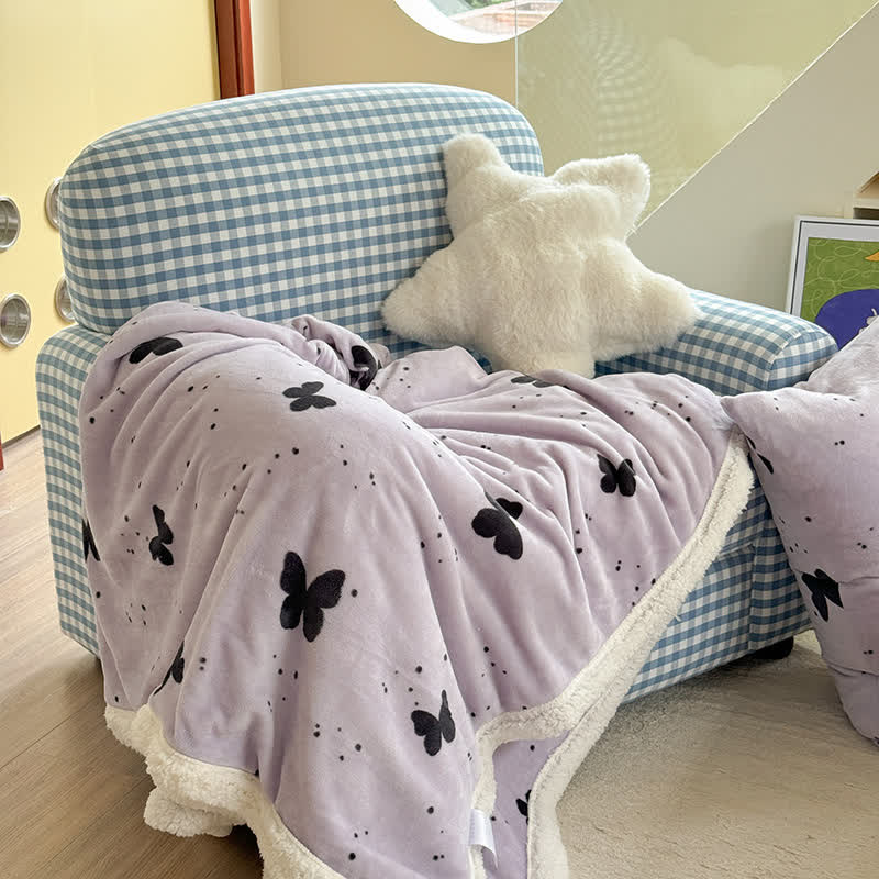 Rustic Butterfly Sherpa Throw Blanket - image 5