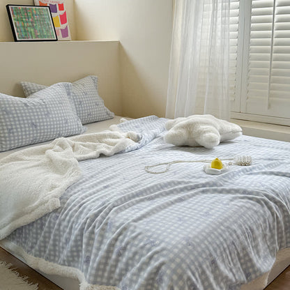 Girly Bow-knit Sherpa Throw Blanket - image 9