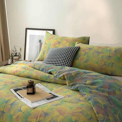 Ginkgo Leaf Cotton Gauze Elegant Bedding  - image 4