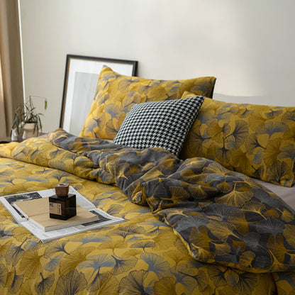 Ginkgo Leaf Cotton Gauze Elegant Bedding  - image 1