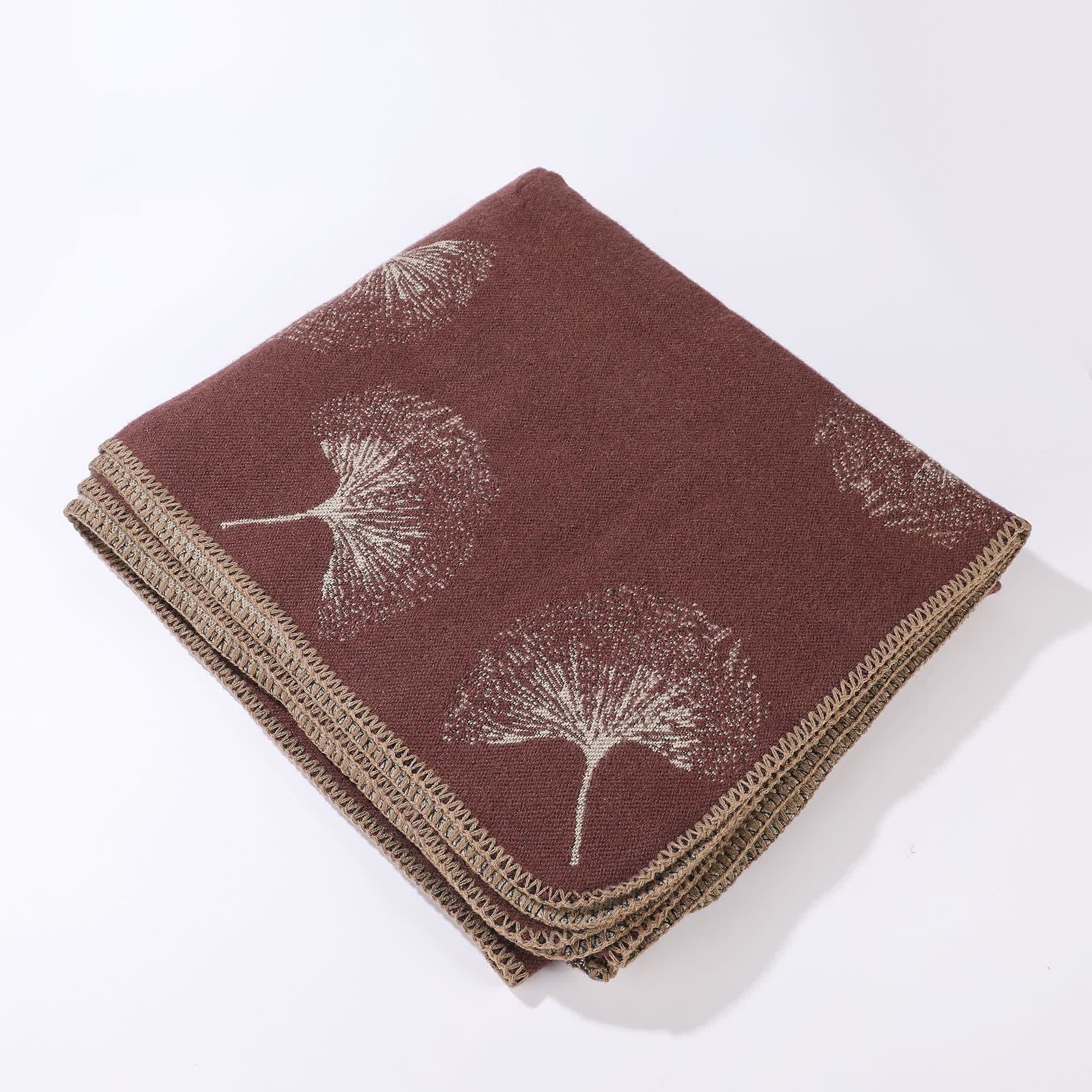 Luxurious Ginkgo Leaf Travel Shawl Cape - image 10