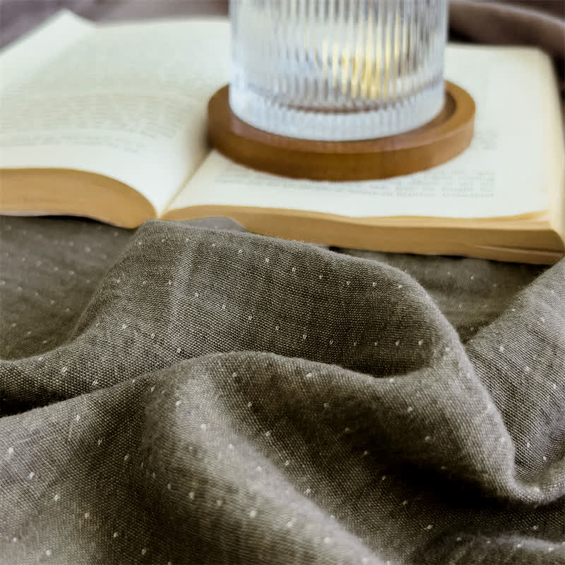  Cotton Gauze Solid Color Fitted Sheet - image 33