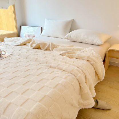 Checkerboard Texture Soft Sherpa Blanket - image 6