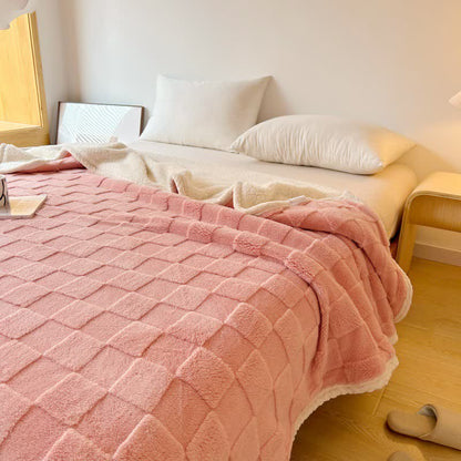 Checkerboard Texture Soft Sherpa Blanket - image 11