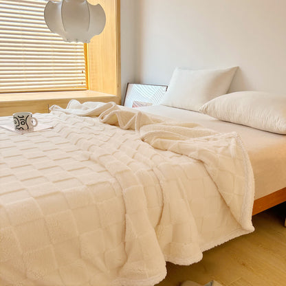 Checkerboard Texture Soft Sherpa Blanket - image 7