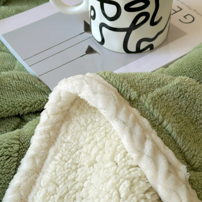 Checkerboard Texture Soft Sherpa Blanket - image 5