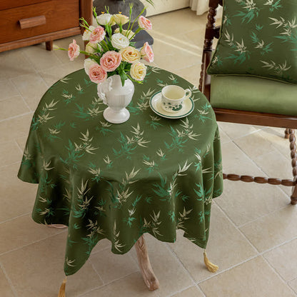 Rustic Bamboo Tassel Elegant Tablecloth - image 1