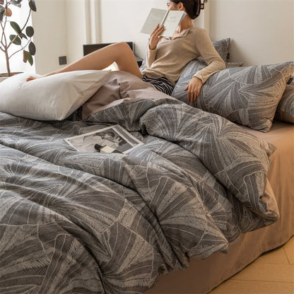 Vintage Jacquard Cotton Gauze Bedding Set (4PCS) - image 7