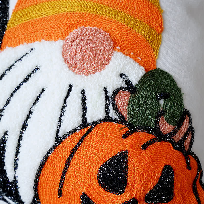 Halloween Embroidered Pumpkin Pillowcase - image 2