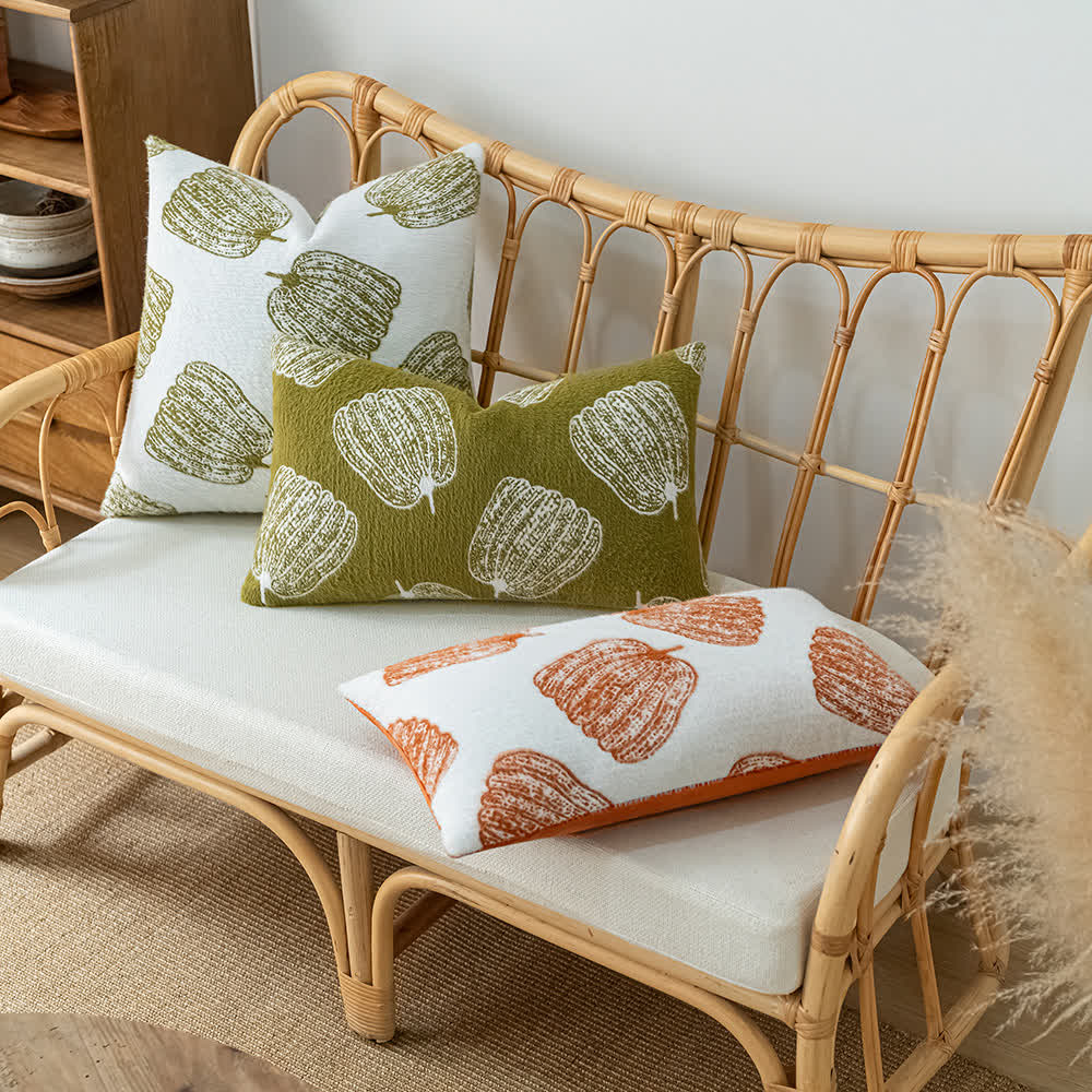 Chenille Halloween Festive Pumpkin Pillow Cover - image 1