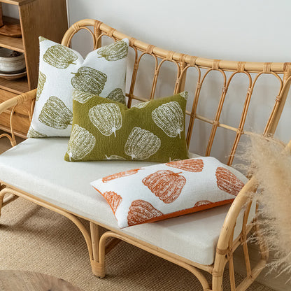 Chenille Halloween Festive Pumpkin Pillow Cover - image 1