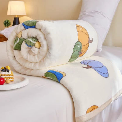 Cartoon Pumpkin Cute Bear Flannel Blanket - image 3