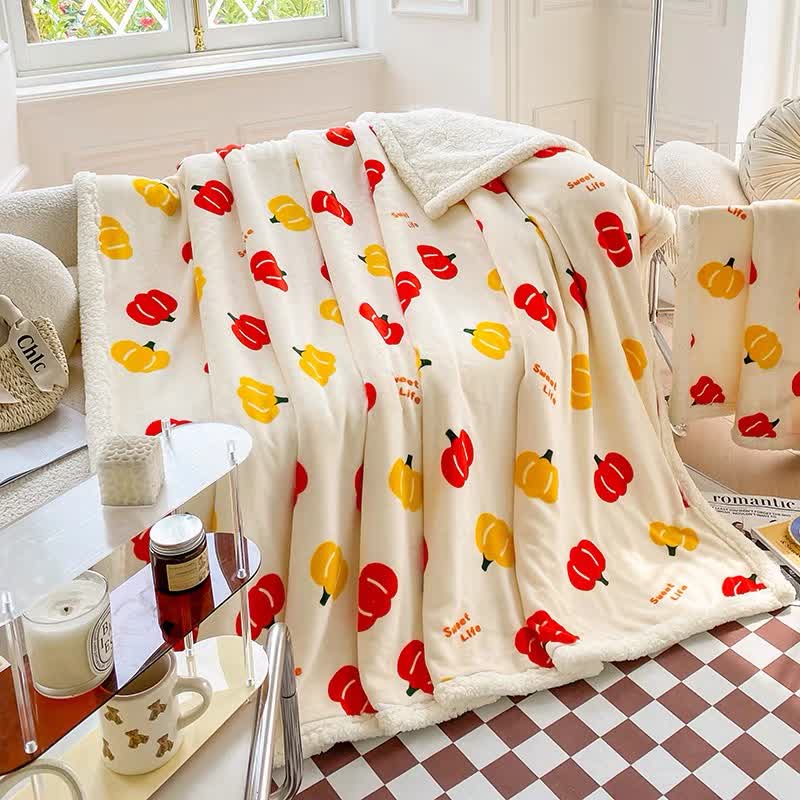 Halloween Pumpkin Fleece Duvet Cover Blanket - image 1