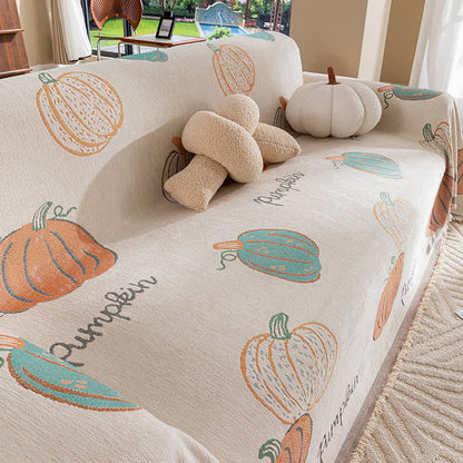 Halloween Pumpkin Chenille Sofa Cover - image 3