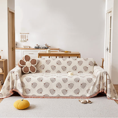 Pumpkin Reversible Chenille  Sofa Cover - image 2