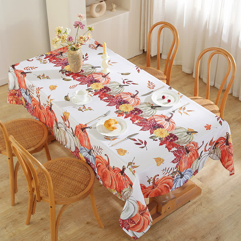 Rural Pumpkin Leaf Anti-oil Tablecloth - 59" x 120" - image 0